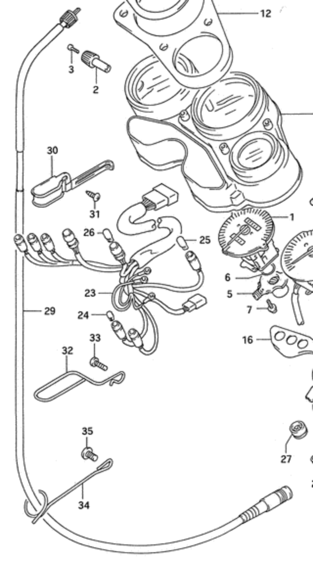 Трос спидометра GSX-R750 92-95 34910-17E10-000 - SUZUKI ТРОСИКИ - прочее - Мотозапчасти - Интернет-магазин мотоэкипировки и мотозапчастей MотоГанза