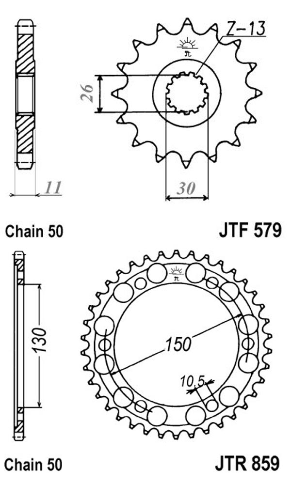 Звезда задняя DCR 859.38 XJR 1300 99-01 - Звезды SIAM - цепи и звезды - Мотозапчасти - Интернет-магазин мотоэкипировки и мотозапчастей MотоГанза
