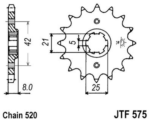 Звезда передняя DCF 575.16 (на XJR400 не подходит) - Звезды SIAM - цепи и звезды - Мотозапчасти - Интернет-магазин мотоэкипировки и мотозапчастей MотоГанза
