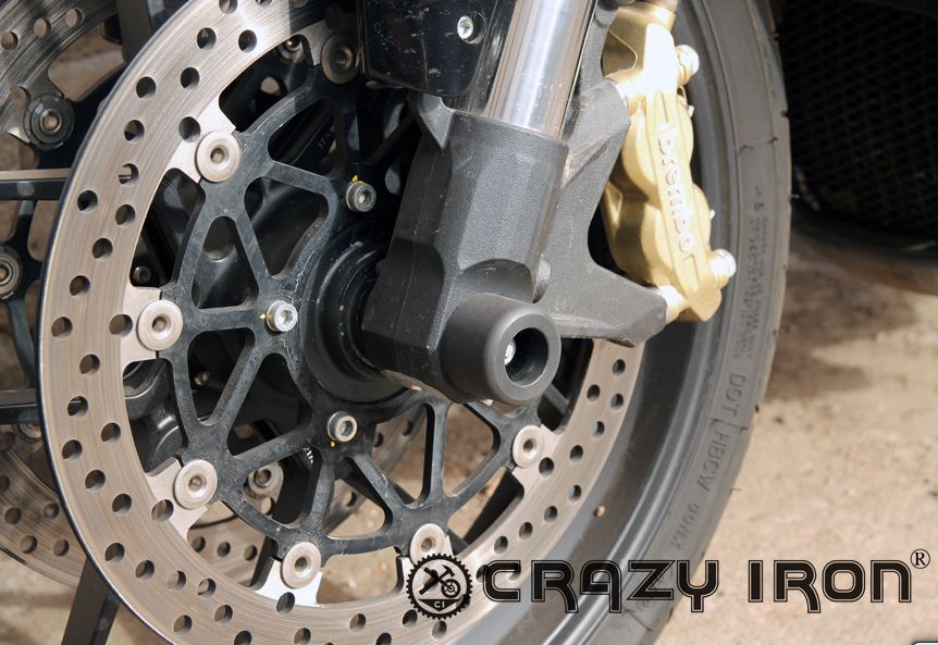 Слайдеры MV Agusta Brutale 920,990R, 1090R, 1090RR в ось переднего колеса - CRAZY IRON - Дуги и защита - Аксессуары - Интернет-магазин мотоэкипировки и мотозапчастей MотоГанза