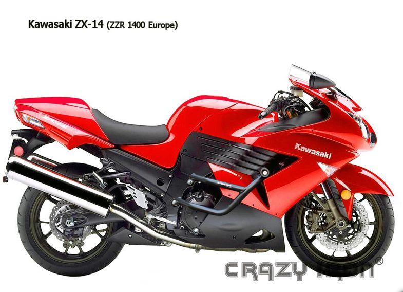 Дуги Kawasaki ZX-14 / ZZR1400 `06-`11 - CRAZY IRON - Дуги и защита - Аксессуары - Интернет-магазин мотоэкипировки и мотозапчастей MотоГанза