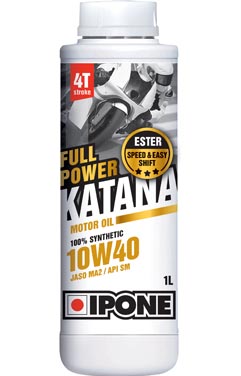 Масло 4Т FULL POWER KATANA 10W40 1L синтетическое - IPONE - масла и жидкости - Мотозапчасти - Интернет-магазин мотоэкипировки и мотозапчастей MотоГанза