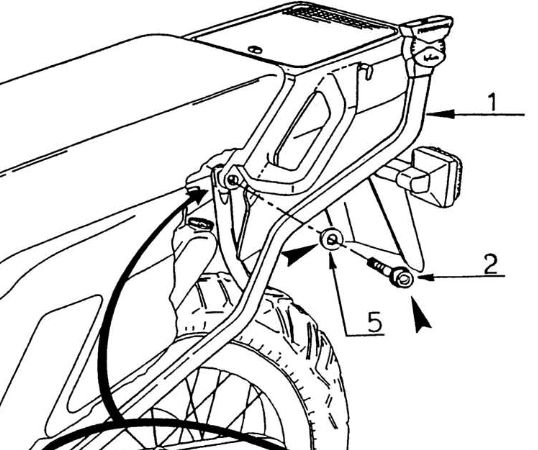 KAPPA K3160 Крепеж заднего кофра YAMAHA XTZ750 Super Tenere (89-99) - KAPPA Крепления кофров - кофры и сумки - Аксессуары - Интернет-магазин мотоэкипировки и мотозапчастей MотоГанза