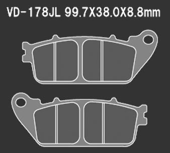 Тормозные колодки VESRAH VD 178JL - VESRAH дисковые - тормозные колодки - Мотозапчасти - Интернет-магазин мотоэкипировки и мотозапчастей MотоГанза
