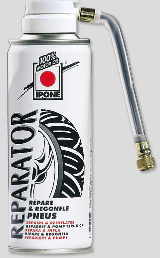 Средство для ремонта камер и покрышек SPRAY REPARATOR MOTO 200мл - IPONE - масла и жидкости - Мотозапчасти - Интернет-магазин мотоэкипировки и мотозапчастей MотоГанза