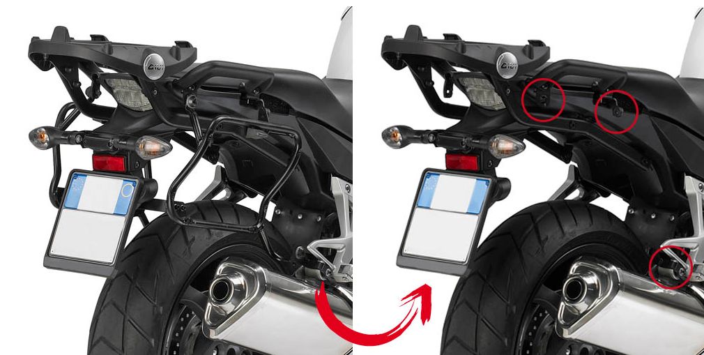KAPPA Крепеж боковых кофров HONDA CROSSRUNNER 800 KLXR1104 - KAPPA Крепления кофров - кофры и сумки - Аксессуары - Интернет-магазин мотоэкипировки и мотозапчастей MотоГанза