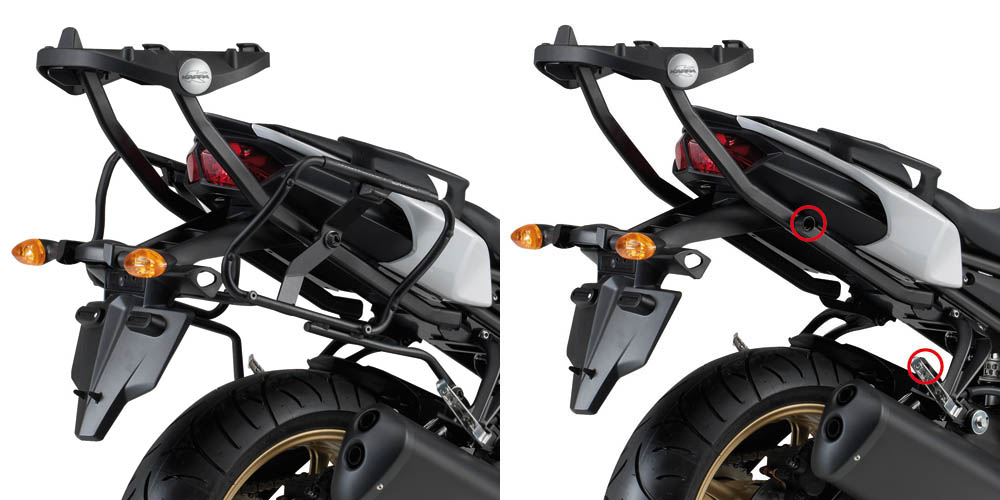 KAPPA KLXR366 Крепеж боковых кофров  YAMAHA FZ8/FAZER 8 (10-14) - KAPPA Крепления кофров - кофры и сумки - Аксессуары - Интернет-магазин мотоэкипировки и мотозапчастей MотоГанза