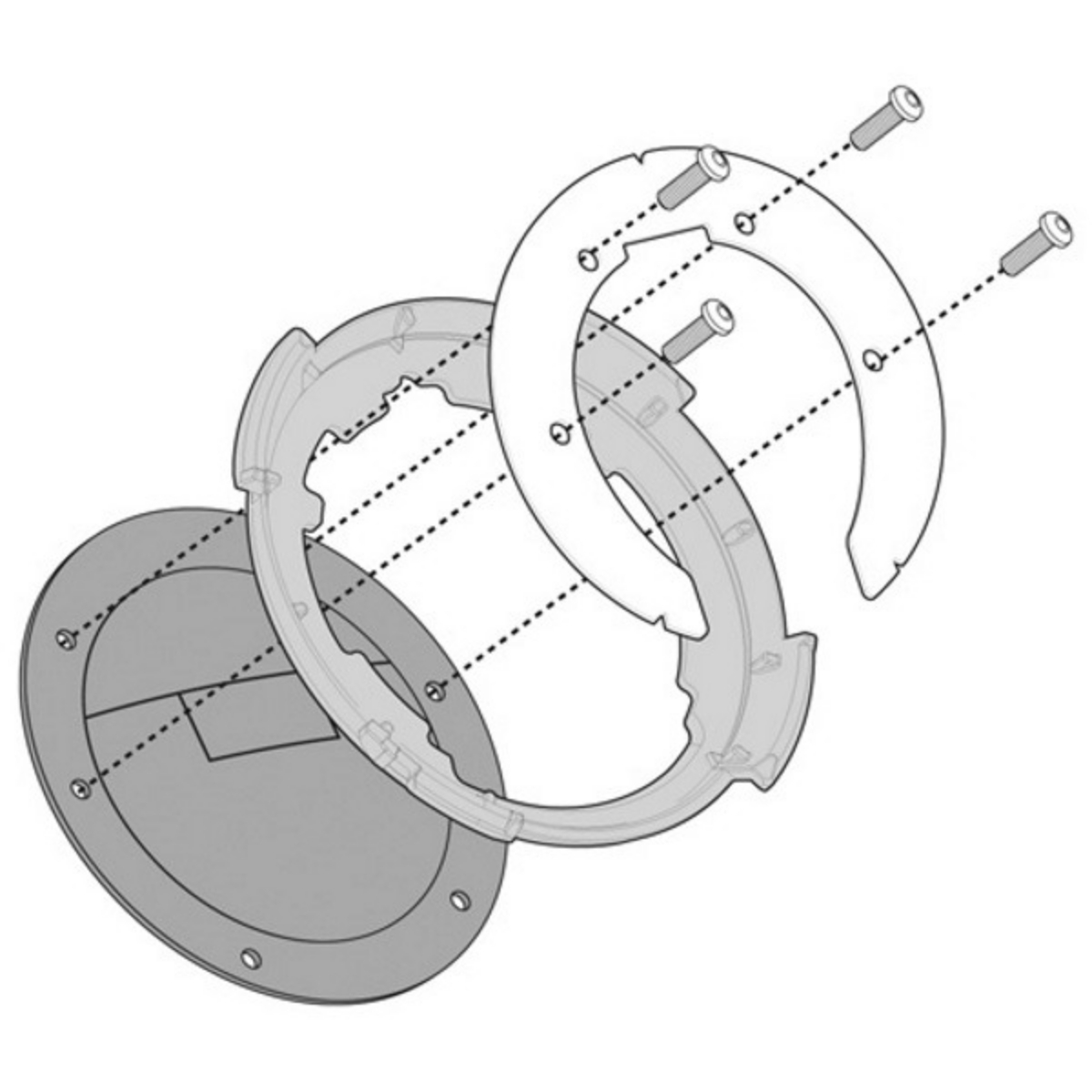 KAPPA BF04K Адаптер TANKLOCK для Kawasaki ER-6N/ER-6F-VERSYS 1000  - KAPPA Сумки - кофры и сумки - Аксессуары - Интернет-магазин мотоэкипировки и мотозапчастей MотоГанза