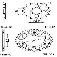 Звезда передняя DCF 517.17 GPZ 900R 84-96