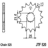 Звезда передняя DCF 520.15