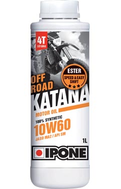 Масло 4T OFF ROAD KATANA 10W60 1л синтетика - IPONE - масла и жидкости - Мотозапчасти - Интернет-магазин мотоэкипировки и мотозапчастей MотоГанза