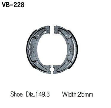 Тормозные колодки VESRAH VB 228 - VESRAH барабанные - тормозные колодки - Мотозапчасти - Интернет-магазин мотоэкипировки и мотозапчастей MотоГанза