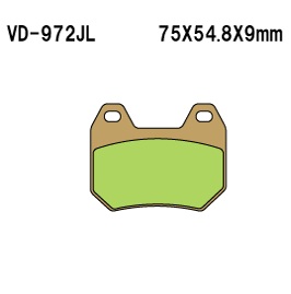Тормозные колодки VESRAH VD 972JL - VESRAH дисковые - тормозные колодки - Мотозапчасти - Интернет-магазин мотоэкипировки и мотозапчастей MотоГанза