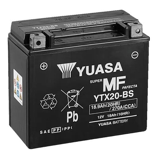 Аккумулятор YUASA YTX20-BS (с электролитом) - Аккумуляторы YUASA - аккумуляторы - Мотозапчасти - Интернет-магазин мотоэкипировки и мотозапчастей MотоГанза